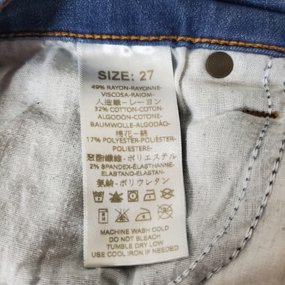 HP Free People Hi Rise Roller Skinny Jeans Size 27 - Picture 10 of 16